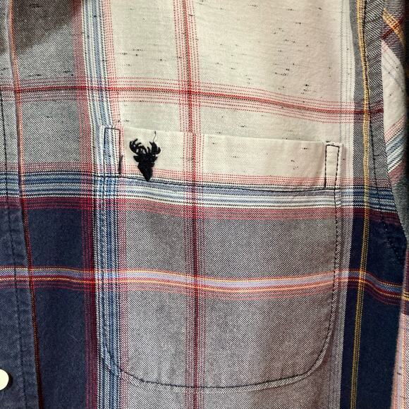 Roebuck & Co Plaid Woven Cotton Long Sleeve Button Down Shirt Men's Sz Large - Picture 4 of 7